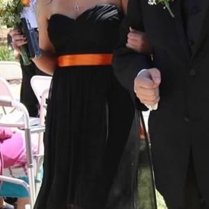 David’s bridal black high low dress size small 4/6